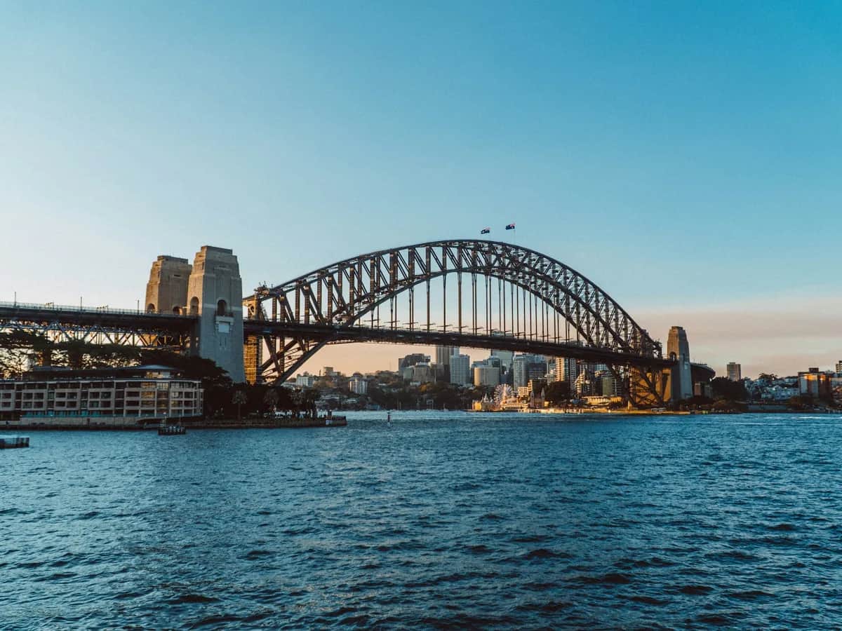 Harbour Bridge e a baía de Sydney