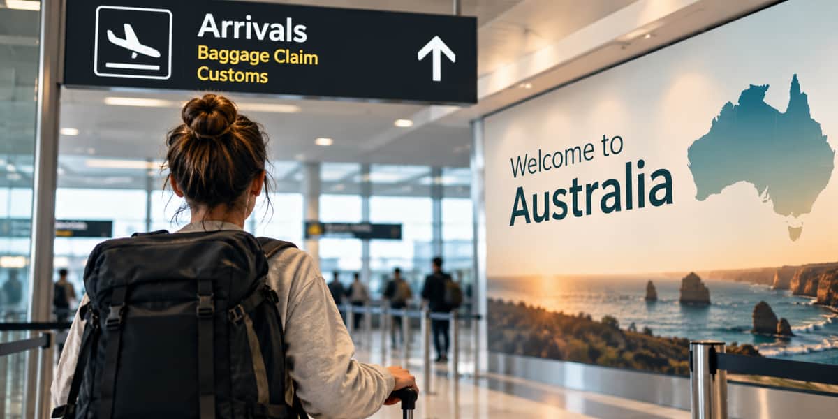 Llegando a Australia