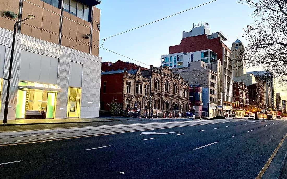 Vista de North Terrace, Adelaide