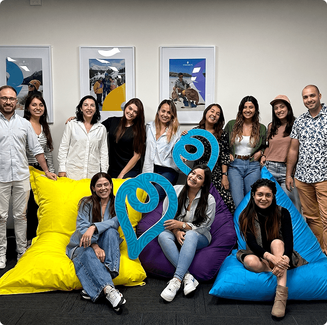 The Nómadas Experience team together at the office