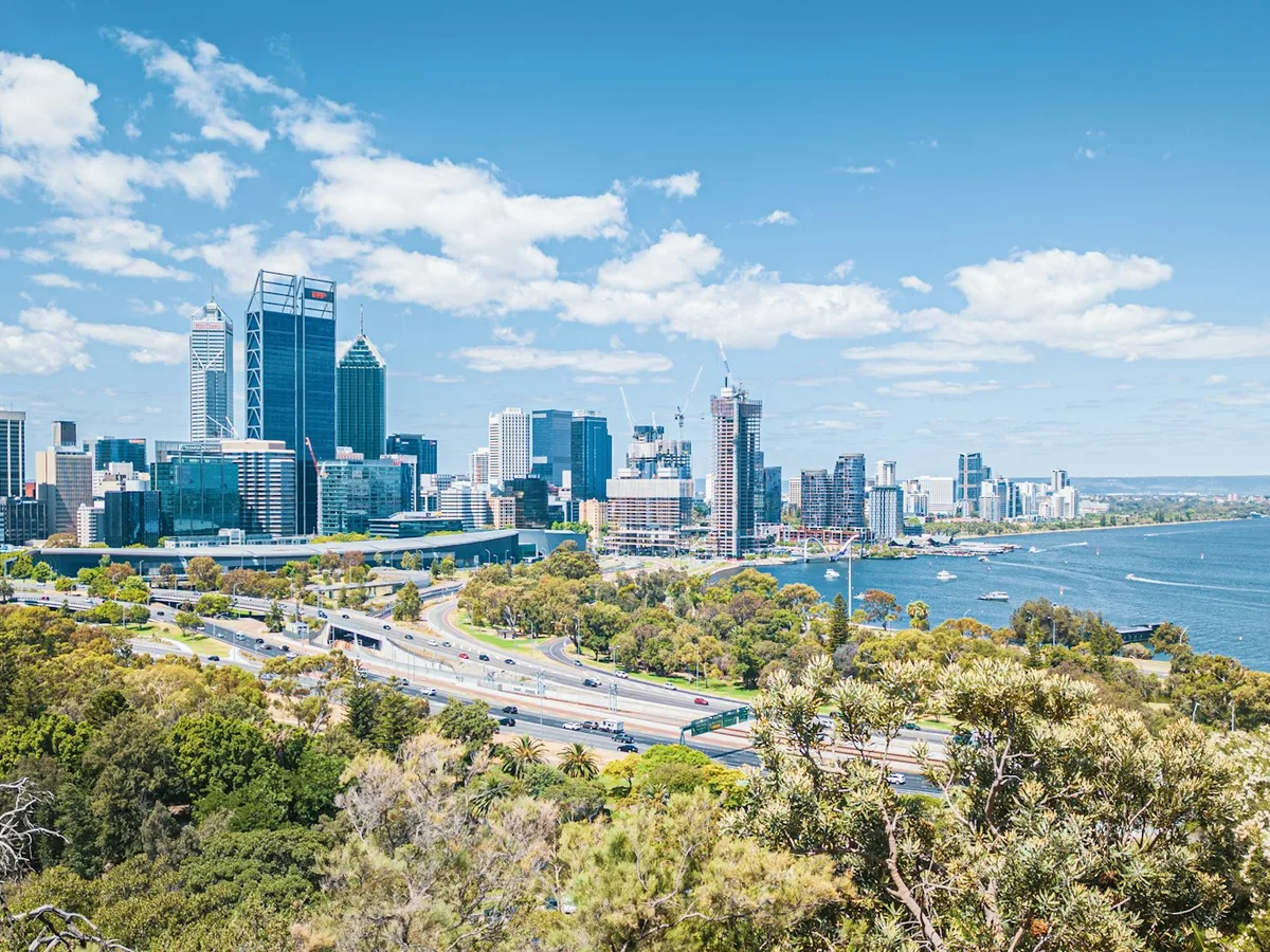 Perth i el Swan River vistos des de Kings Park