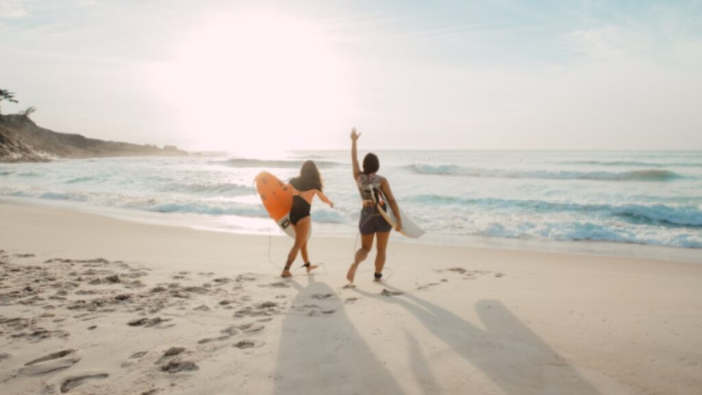 Chilenas pasean en las playas de Australia